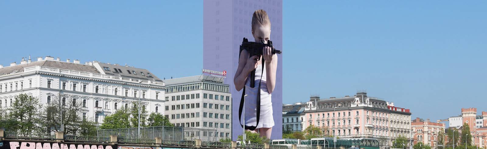 Helnwein verhüllt den Ringturm