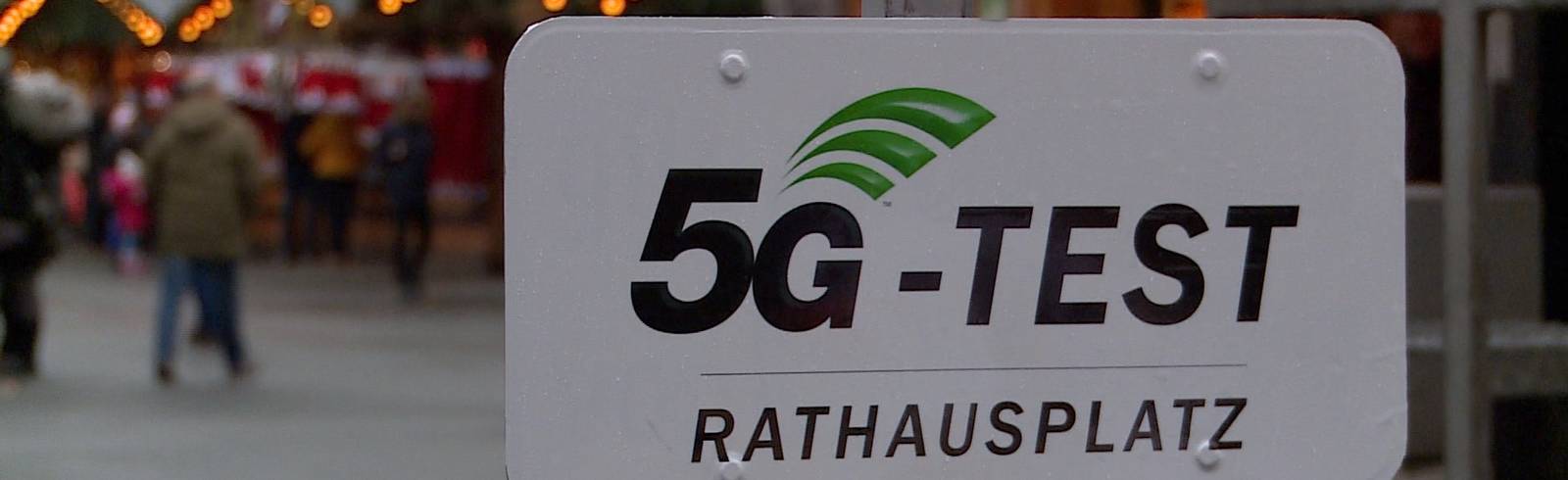 5G-Test am Rathausplatz gestartet.