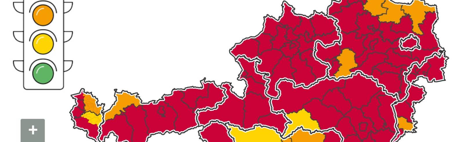 Corona-Ampel: Wien leuchtet rot