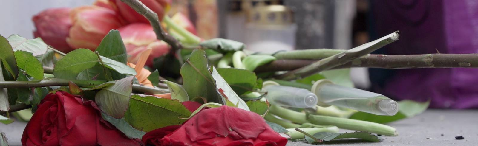 Kundgebung für verstorbene Trafikantin