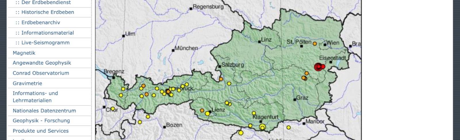 Erdbeben bis nach Wien spürbar