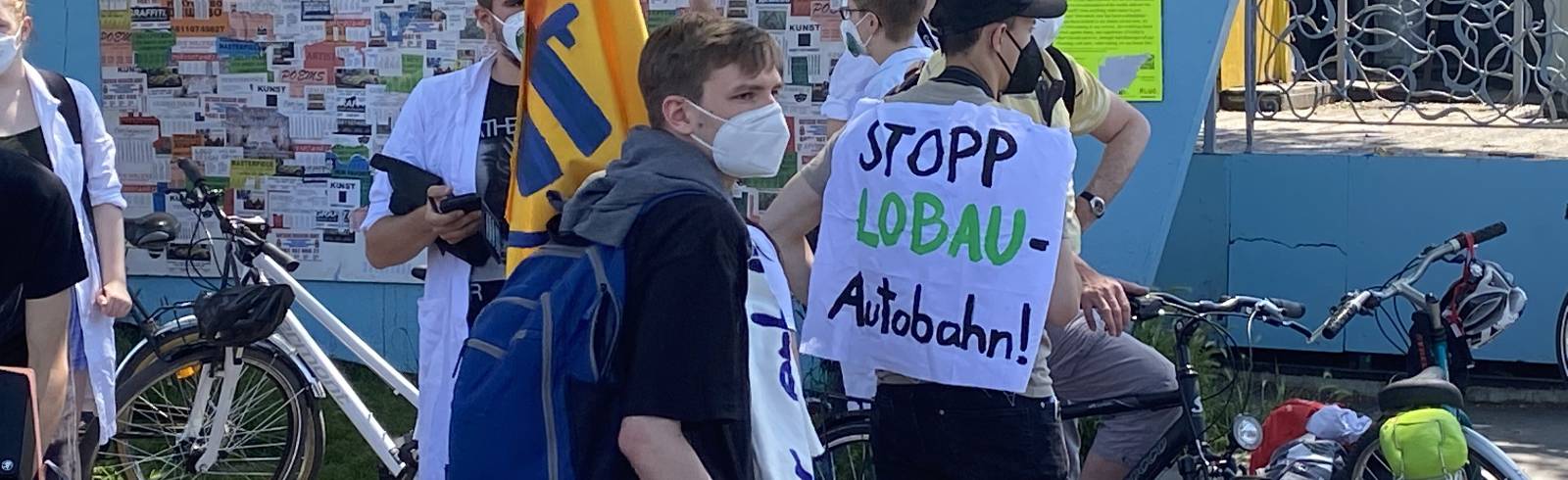 Rad-Demo gegen Lobautunnel