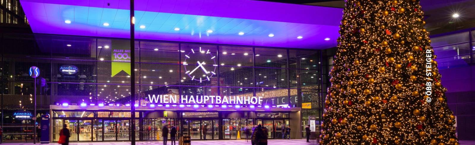 Bezirksflash: Hauptbahnhof erstrahlt in Violett