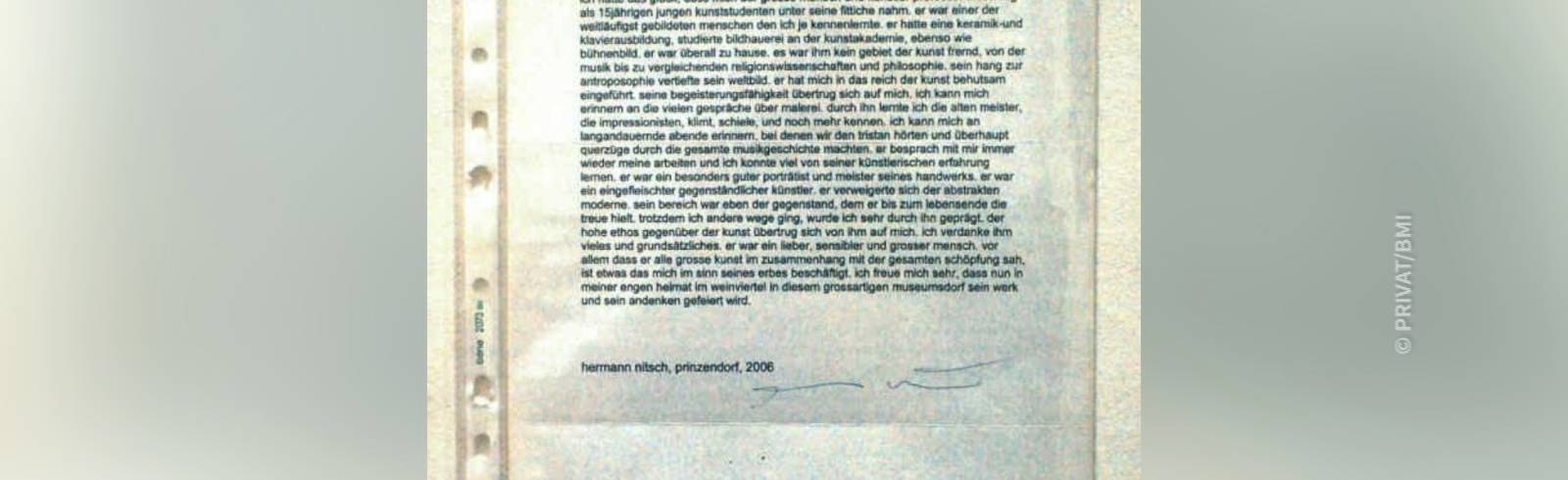 Bezirksflash: Nitsch-Text gestohlen