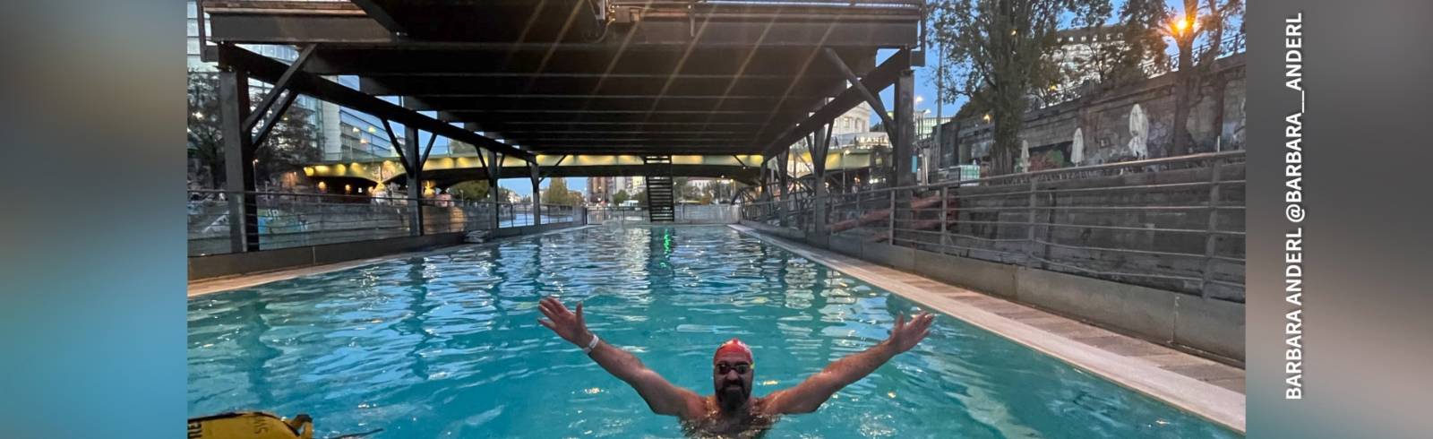 Bezirksflash: Eisschwimmen am Badeschiff