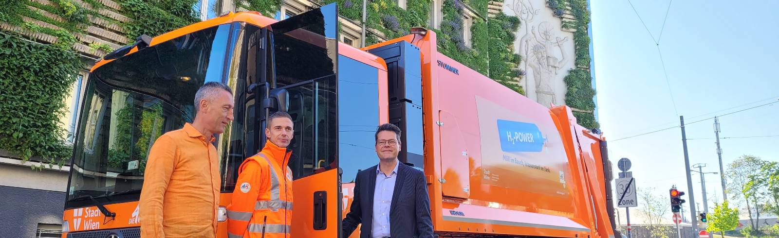 Wasserstoff-Müllauto im Testbetrieb