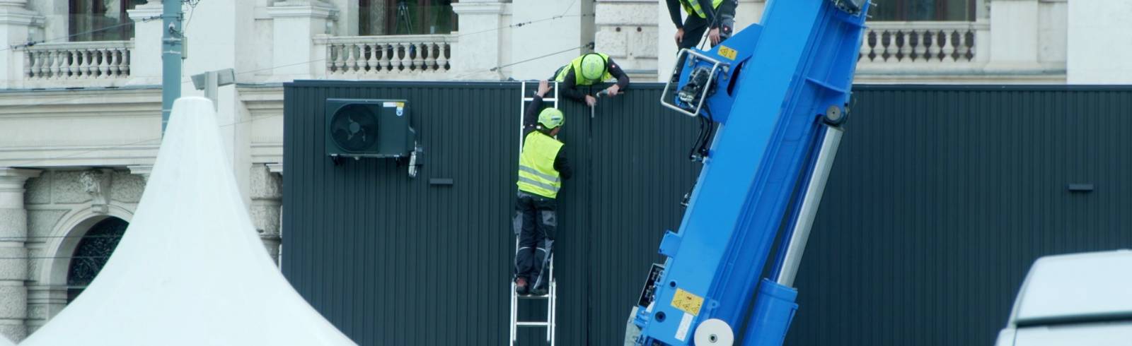 Vienna City Marathon: Aufbau am Laufen