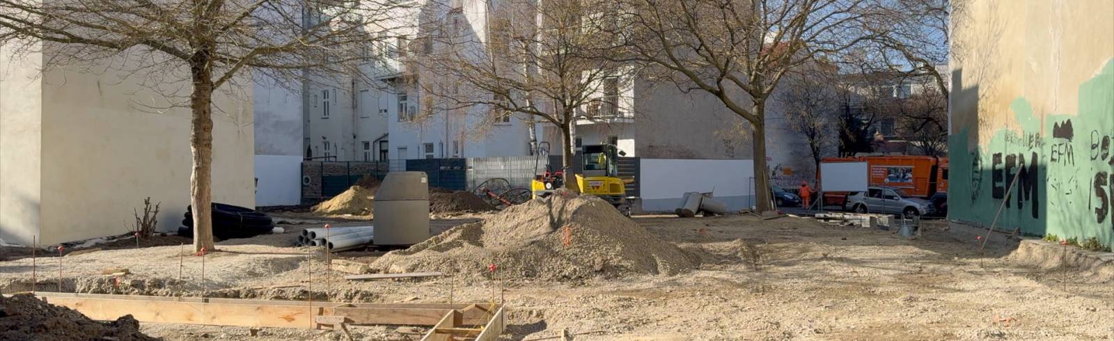 Bezirksflash: Neugestaltung Vierthalerpark in vollem Gange