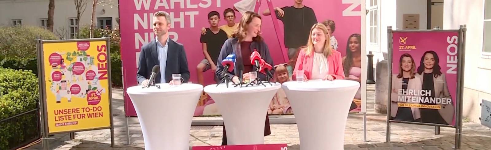NEOS stellen Wahlprogramm und zweite Plakatwelle vor
