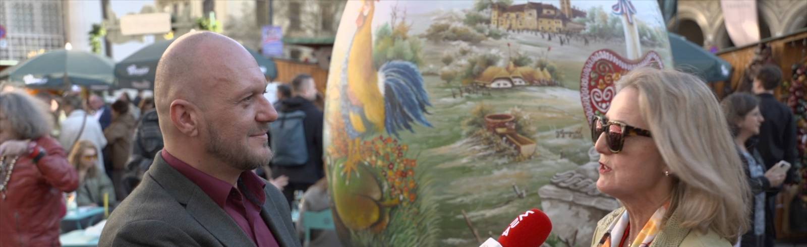 W24 bei der Ostermarkt-Eröffnung auf der Freyung