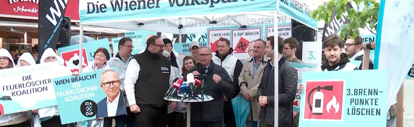 ÖVP Wien: Wahlkampffinale am Rochusmarkt