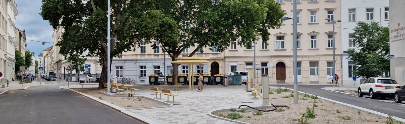 Bezirksflash: Umgestaltung Czerninplatz fast abgeschlossen