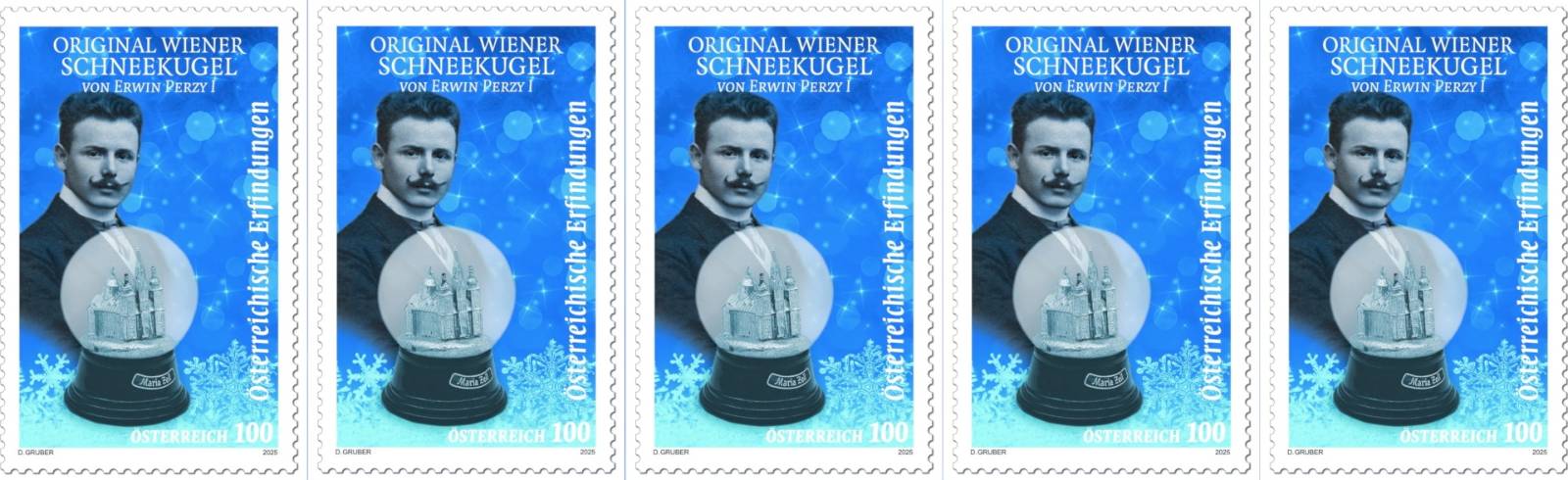 Bezirksflash: Sonderbriefmarke zum Schneekugel-Jubiläum