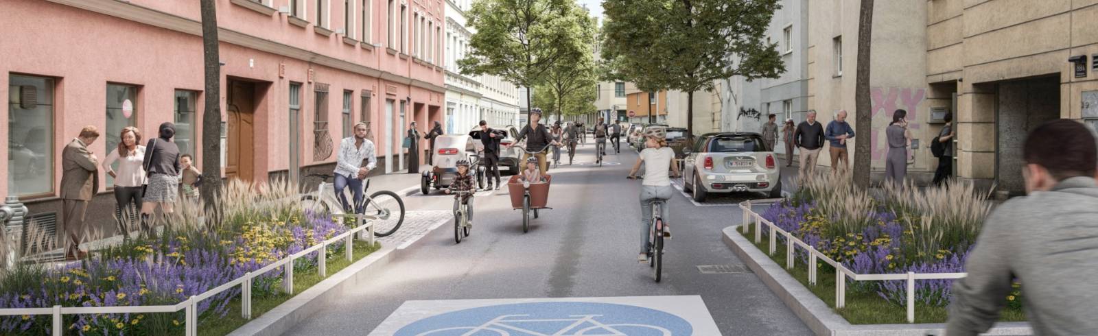 Bezirksflash: Endspurt für Fahrradstraße Geblergasse