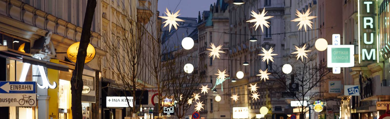 Vorweihnachtszeit: Fahrverbot auf Innerer Mariahilfer Straße und Neubaugasse