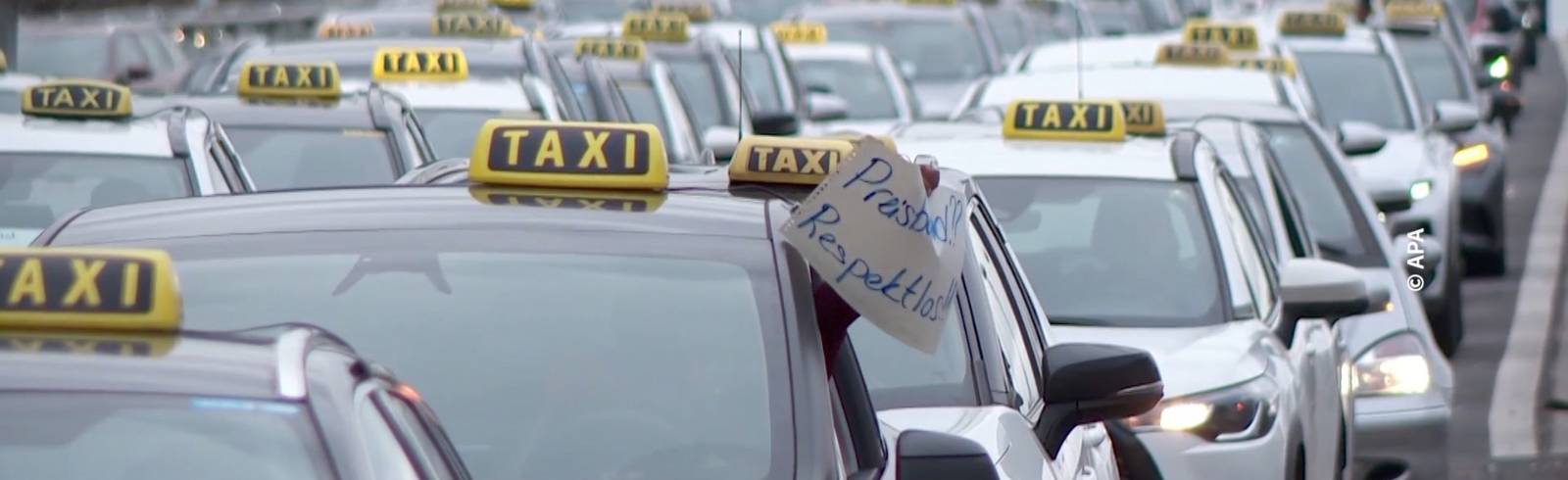 Taxi-Großdemo: Geduldsprobe im Abendverkehr