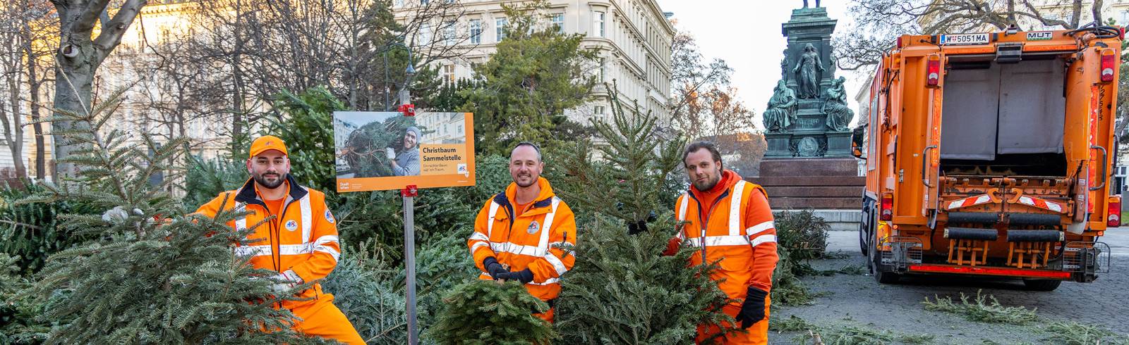 Wien verwandelt Weihnachtsbäume in Strom und Fernwärme