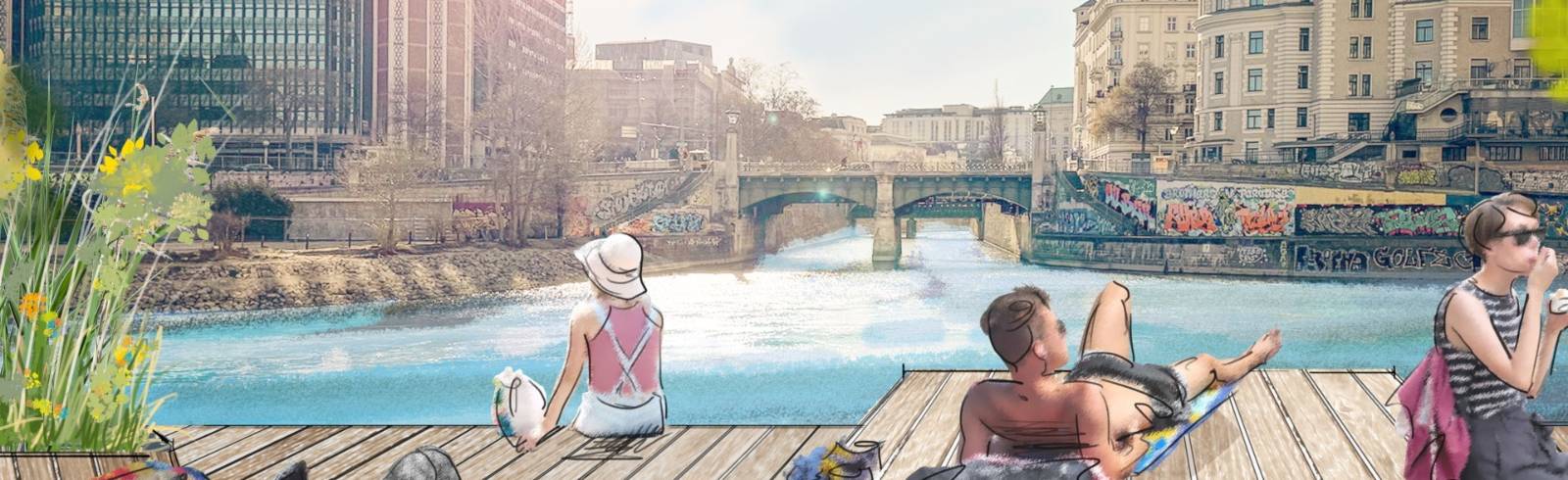 Bezirksflash: Neue Sonnenterrasse am Donaukanal
