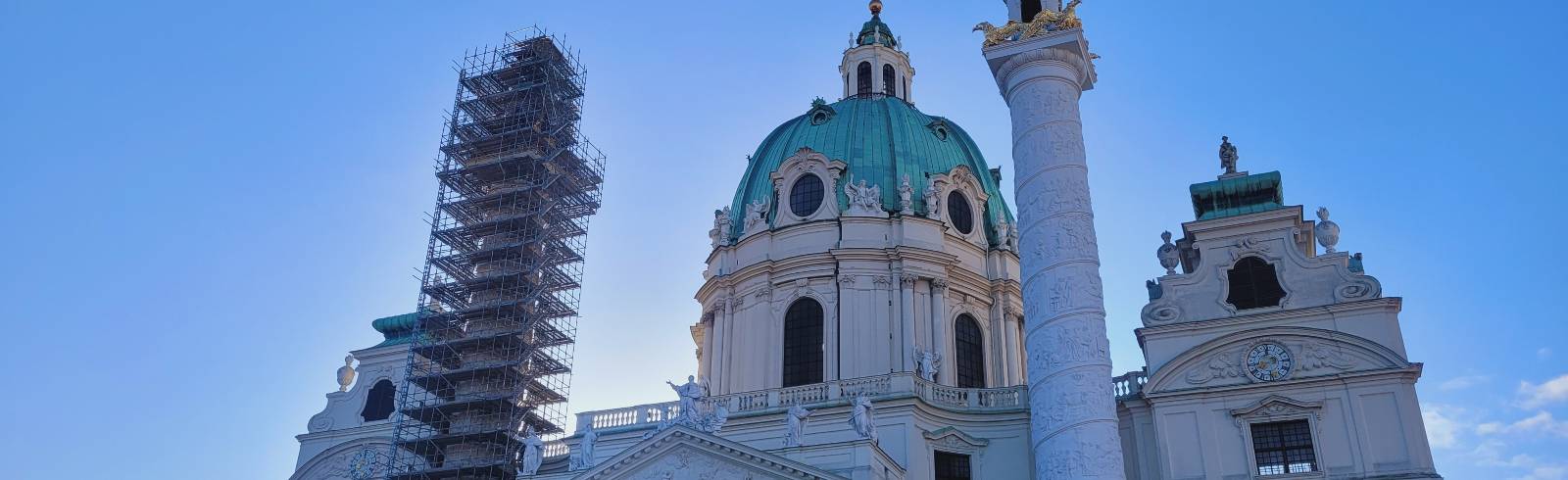 Bezirksflash: Sanierung der Karlskirchensäule