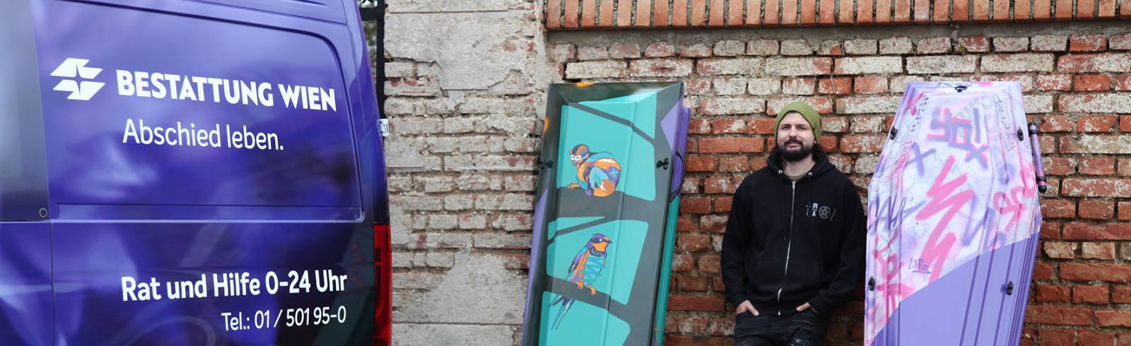 Graffiti zum Eingraben: Bestattung Wien bietet Designer-Särge an