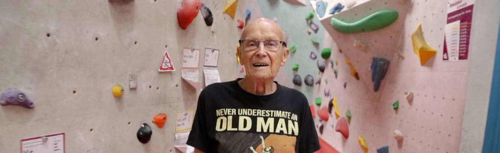 Wiens ältester Kletterer: Leo Graf trotzt mit 98 der Schwerkraft