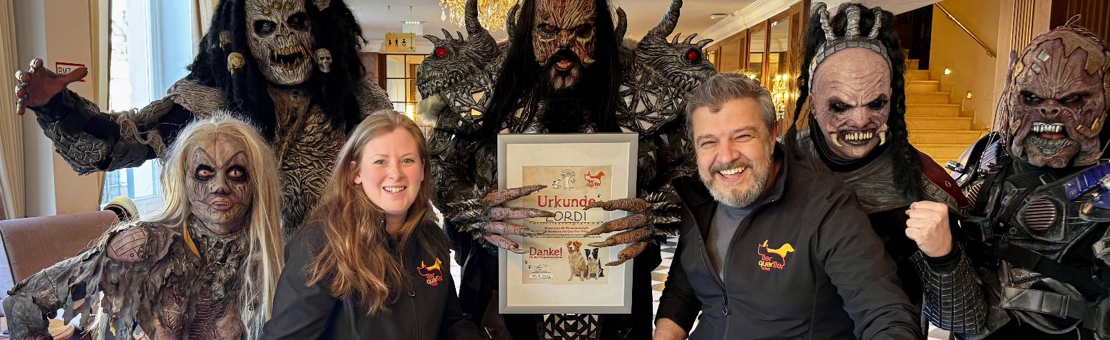 Rockband Lordi übernimmt Tierpatenschaft in Wien