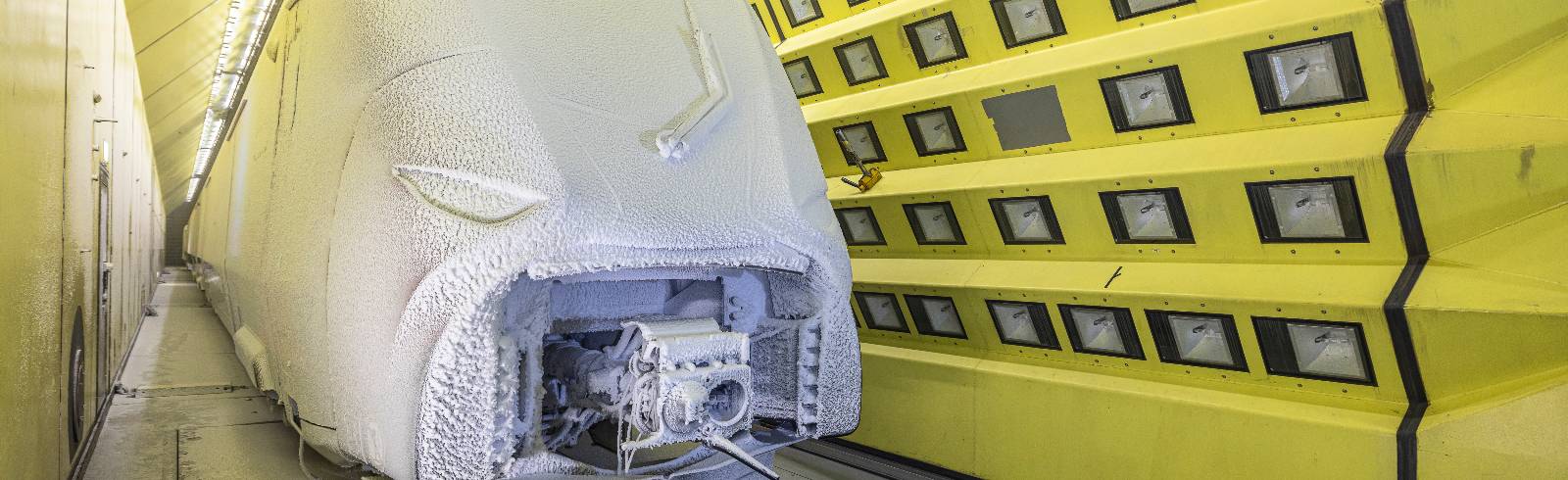 Railjet: Härtetest im Klima-Wind-Kanal