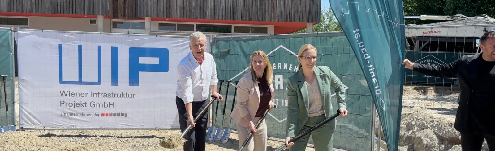 Spatenstich: Erweiterung für die Löwenschule Aspern