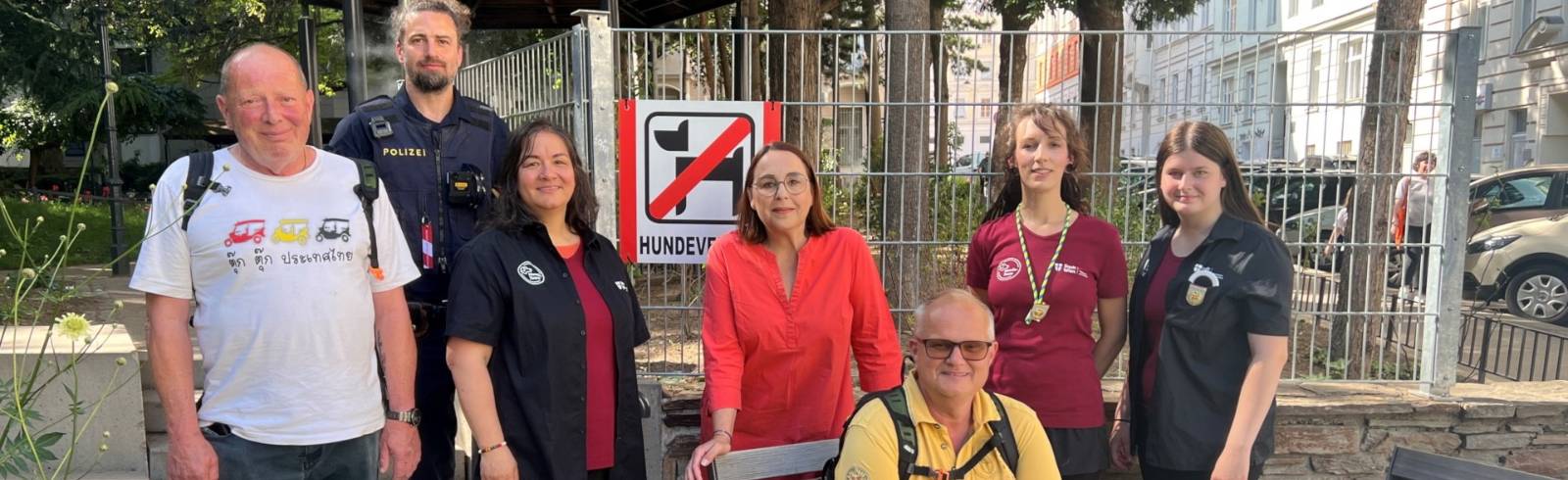 Bezirksflash: Schwerpunktaktion in Park in Mariahilf