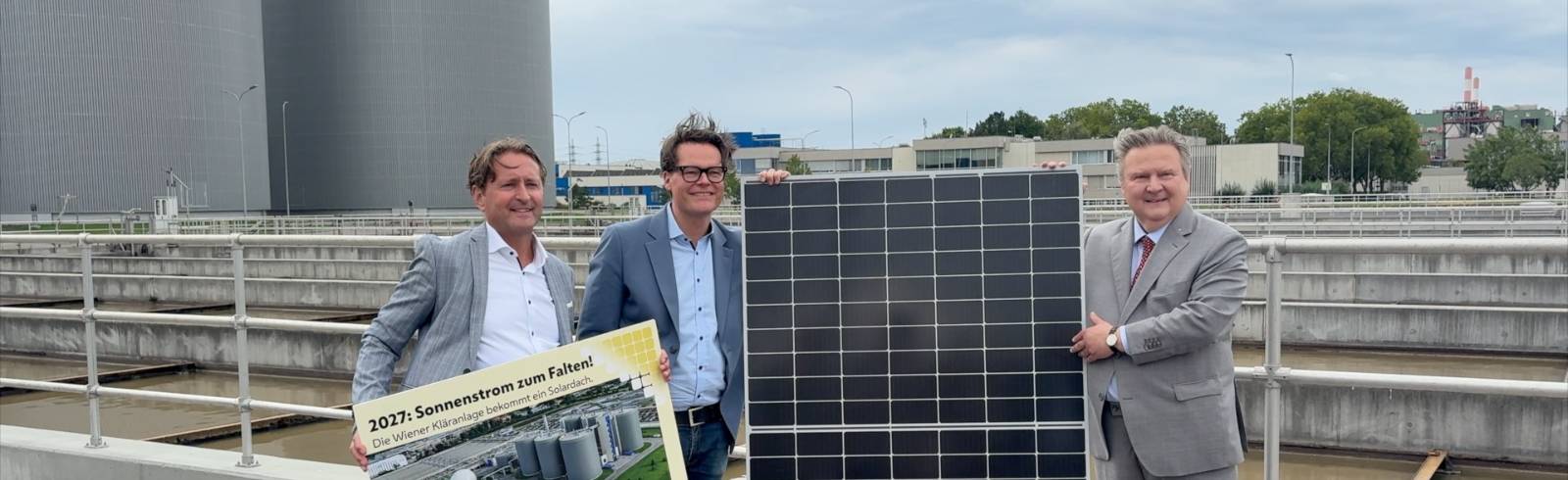 Faltbares Solardach für die Wiener Kläranlage
