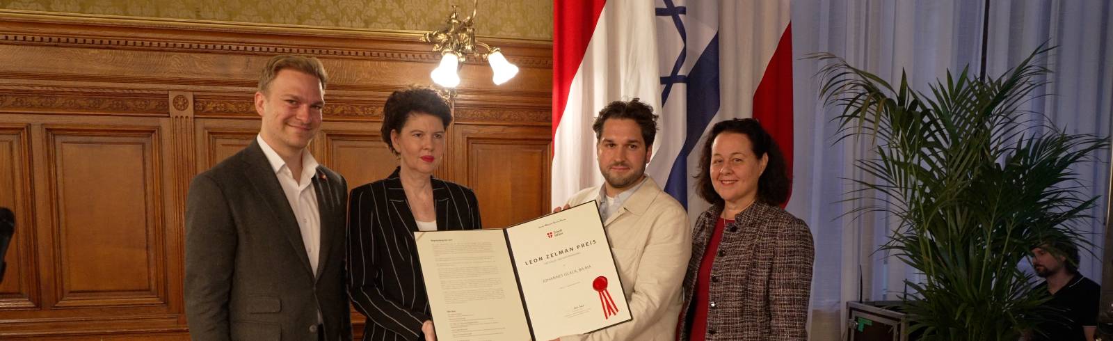 Johannes Glack erhält Leon-Zelman-Preis