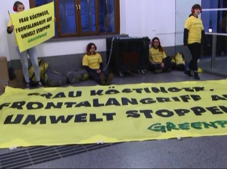 Greenpeace-Protest vor Umweltministerium