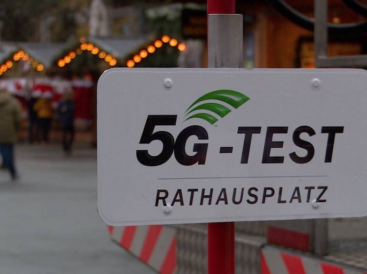 5G-Test am Rathausplatz gestartet.