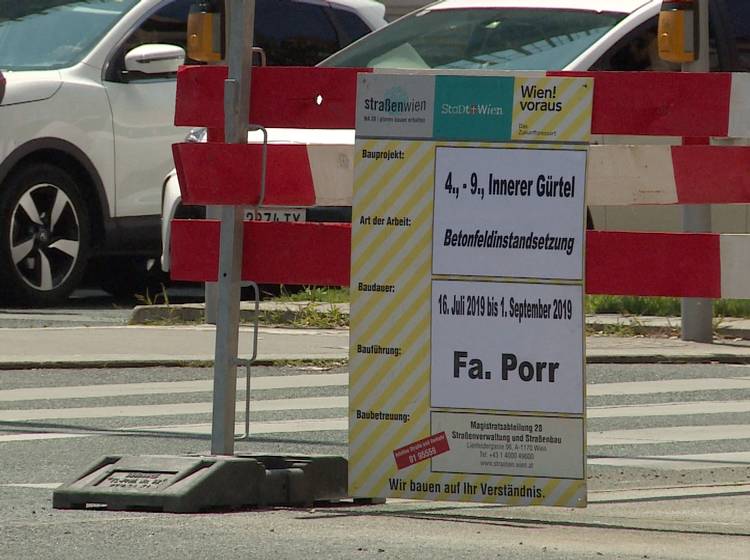 Gürtelsanierung im vollen Gange