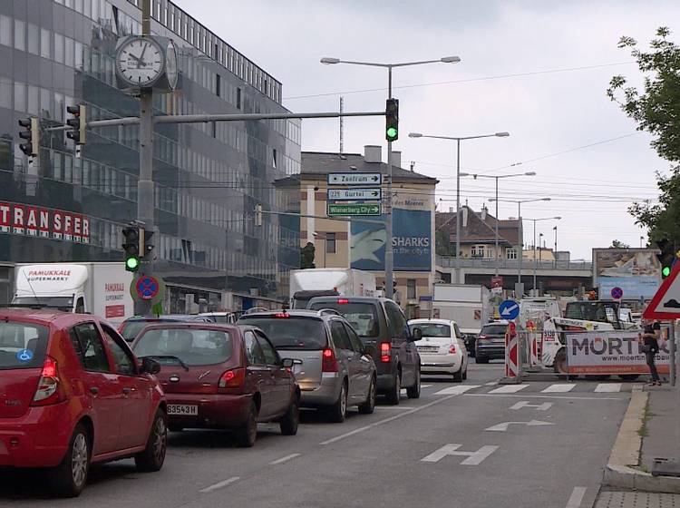 Altmannsdorfer Straße: Baustelle