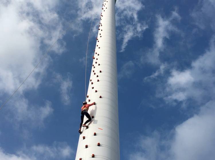 Klettern auf Wiens ältestem Windrad