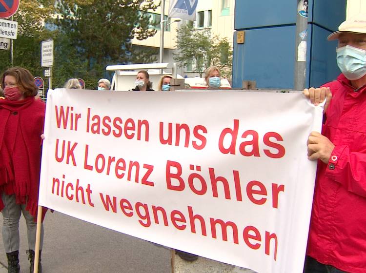 Menschenkette um UKH Lorenz Böhler