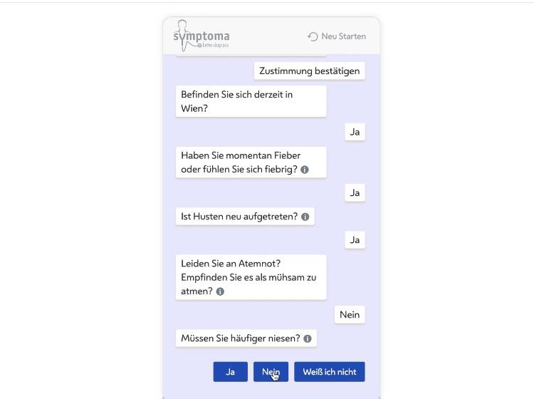 Corona: "Symptom-Checker" soll 1450 entlasten