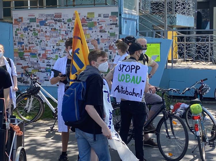 Rad-Demo gegen Lobautunnel