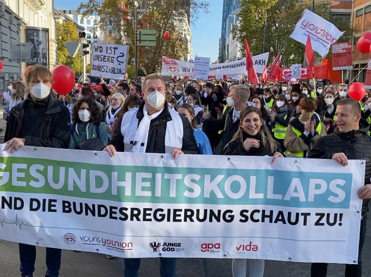 Bezirksflash: Demo gegen "Gesundheitskollaps"