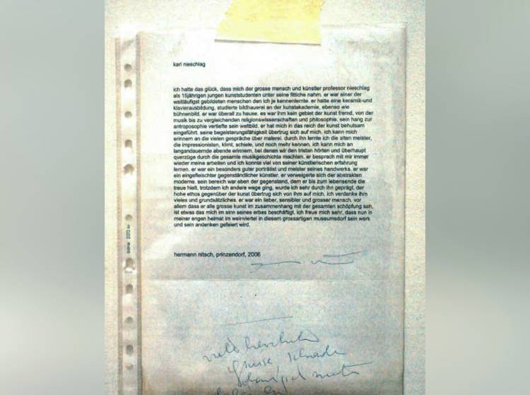 Bezirksflash: Nitsch-Text gestohlen