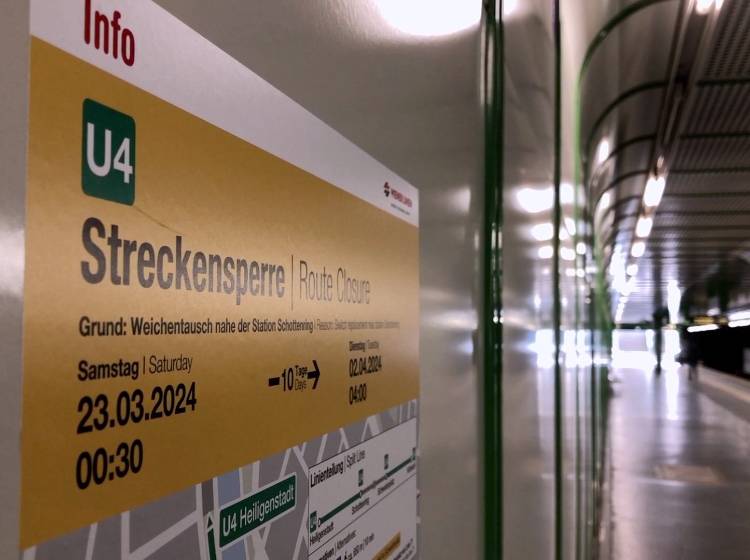 Bezirksflash: Weitere U4-Sperren