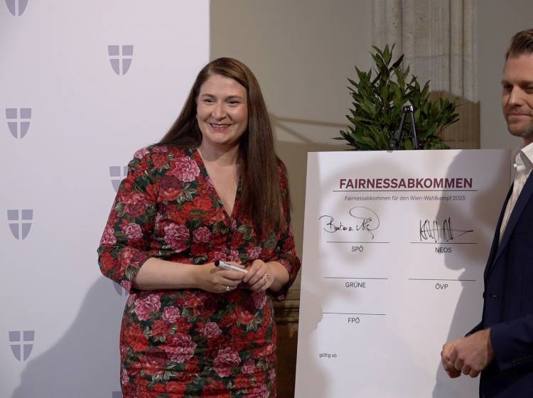 Wien-Wahl: SPÖ und NEOS präsentieren Fairnessabkommen