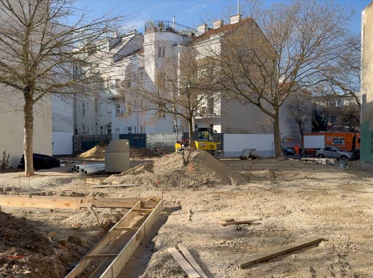 Bezirksflash: Neugestaltung Vierthalerpark in vollem Gange