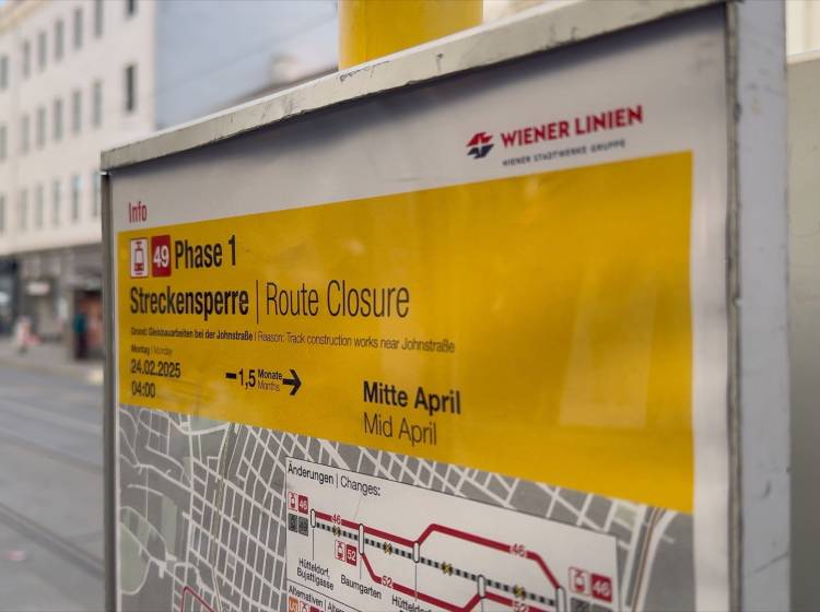 Bezirksflash: Straßenbahnlinie 49 ist ab 24. Februar gesperrt