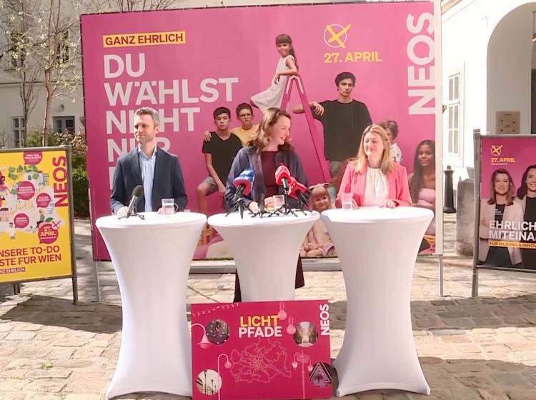 NEOS stellen Wahlprogramm und zweite Plakatwelle vor