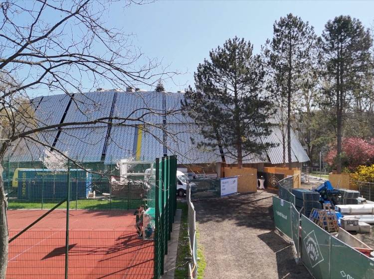 Gleichenfeier für Rundhalle in Favoriten