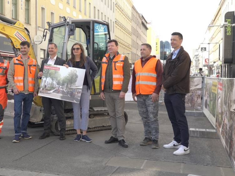 Spatenstich für den Umbau der Favoritenstraße