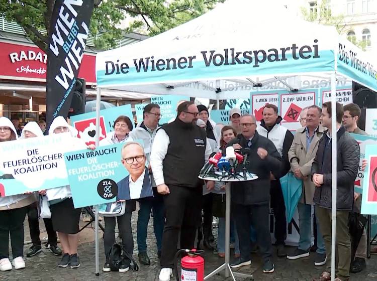 ÖVP Wien: Wahlkampffinale am Rochusmarkt