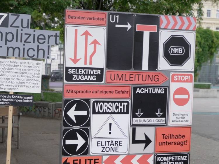 Fake Baustelle am Yppenplatz